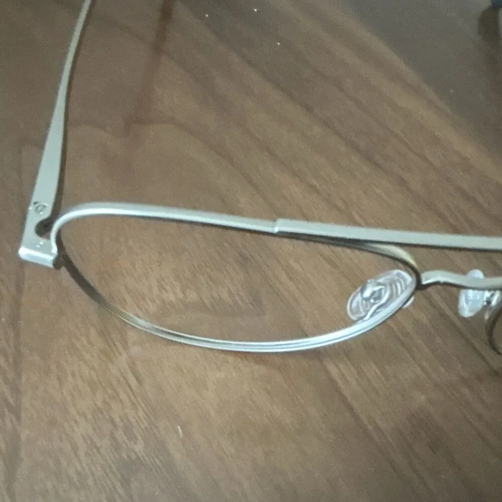 Look Optic Cooper Aviator Full Rim Metal Eyeglasses Frames Silver 56-16-140